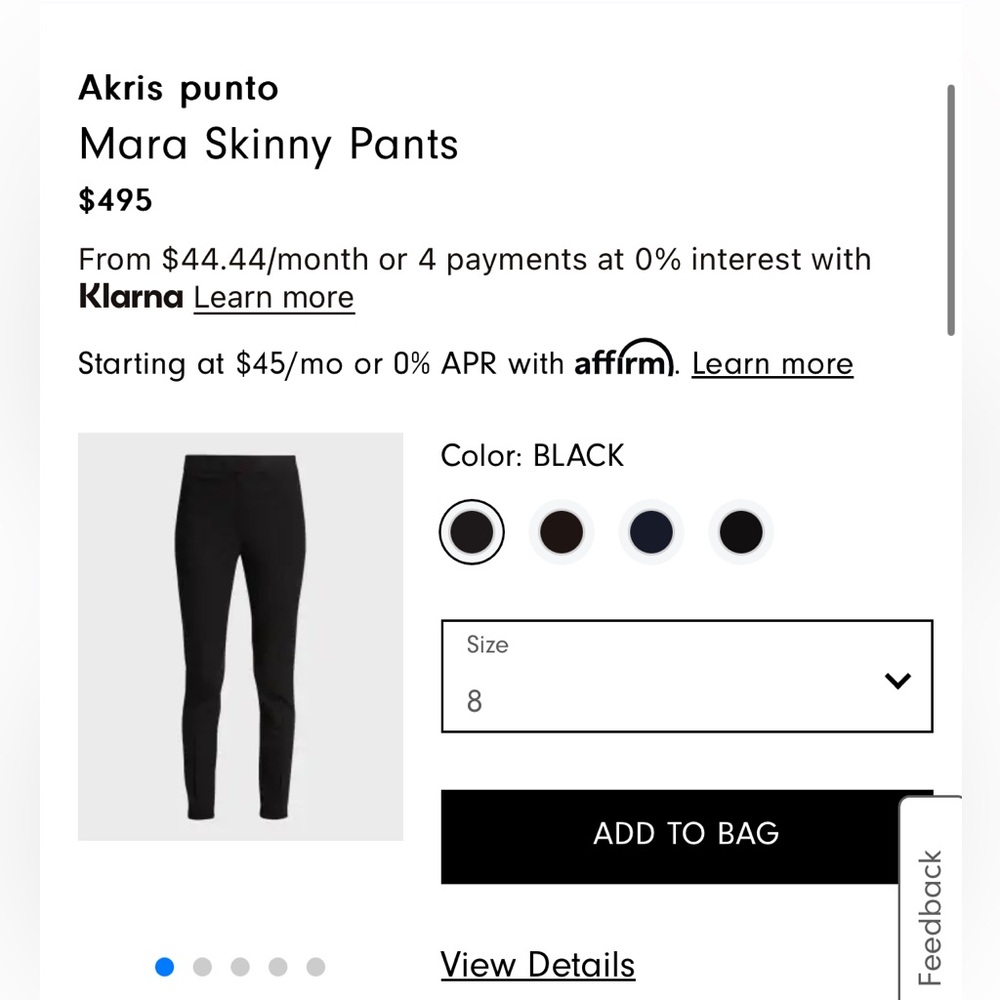 Akris Punto Navy Mara Skinny Pants